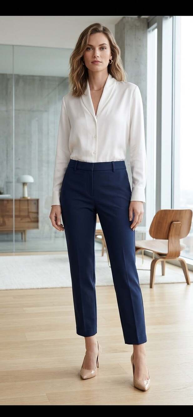 J.Crew Ruby Crop Pant Women Size 6 Blue Slim Cropped Dress Pants Work Career